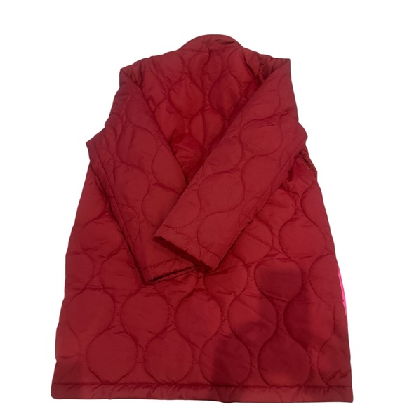 J Crew Factory Women's Collared Maroon/Red Quilted City Puffer Coat - Picture 3 of 3